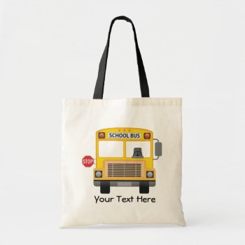 Customizable School Bus Tote Bag by MadeForMe at Zazzle