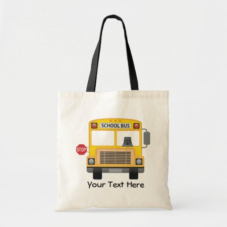 Customizable School Bus Tote Bag