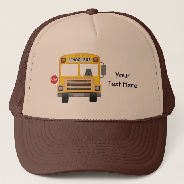 Customizable School Bus Trucker Hat (Front)