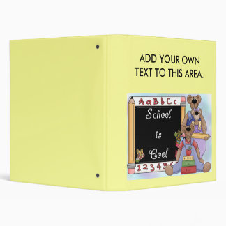 Customizable School is Cool Binder