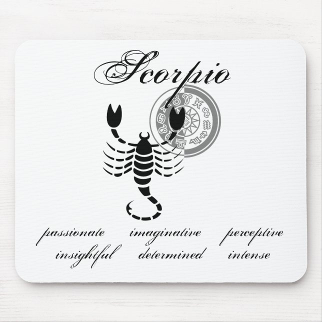 Customizable Scorpio Scorpion traits Greek-style Z Mouse Pad (Front)