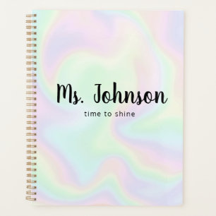 Customizable Script Holographic Teacher Planner