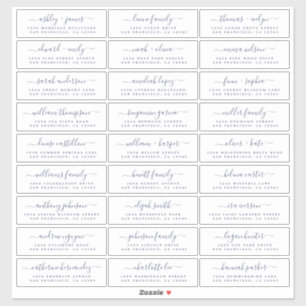 Customizable Script Wedding Guest Address Sticker