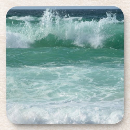 Customizable Seascape Sea Waves Beach Seaside Beverage Coaster