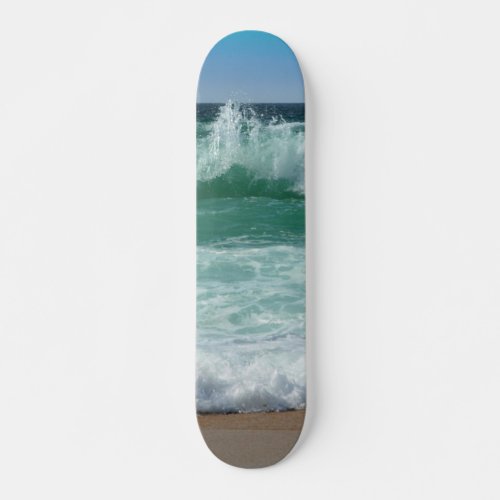 Customizable Seascape Waves Template Cool Skateboard