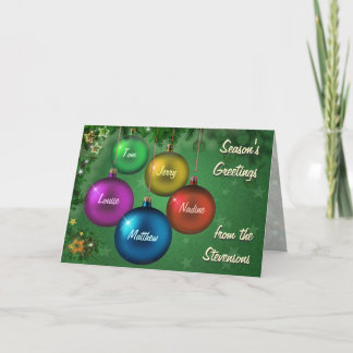 Customizable Season's Greetings Holiday Card