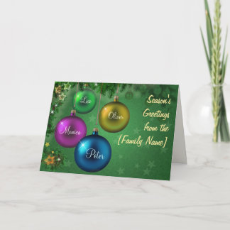 Customizable Season's Greetings Holiday Card
