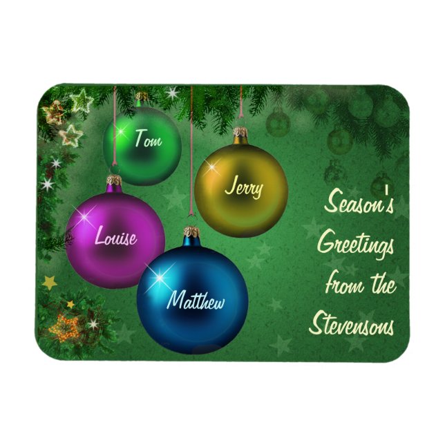Customizable Season's Greetings Magnet (Horizontal)