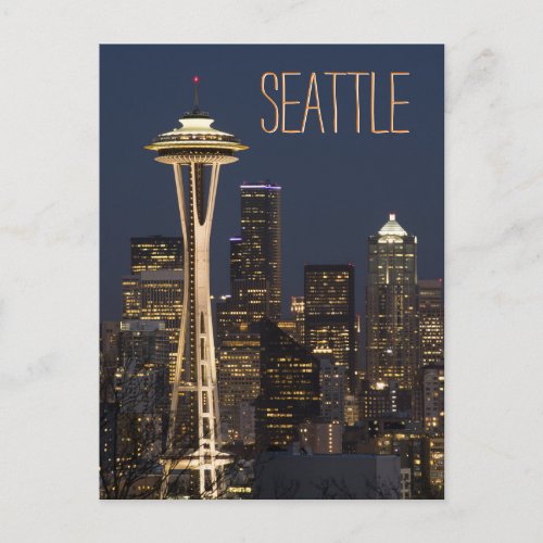 Customizable Seattle Space Needle Postcard