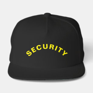Customizable SECURITY Text Statement Black Snap Back Hat