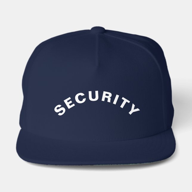 Customizable SECURITY Text Statement Navy Snap Back Hat (Front)