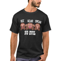 Customizable See Hear & Speak No Evil Monkey Emoji