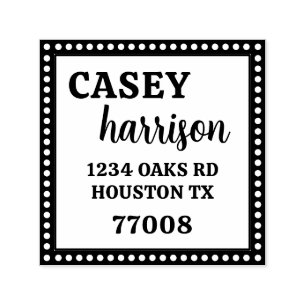 Customizable Self Inking 1.5"x1.5" Stamp Template