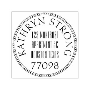 Customizable Self Inking 1.5"x1.5" Stamp Template