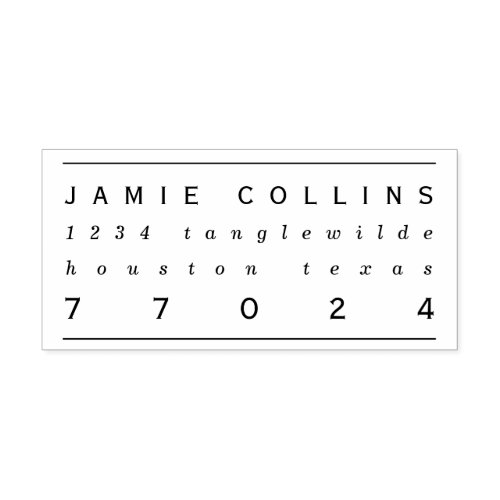 Customizable Self Inking 29 x 12 Stamp Template