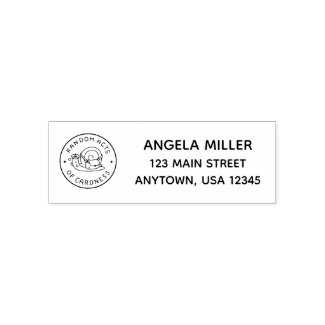 Customizable Self Inking Address Stamp with Logo