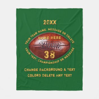 Customizable Senior Night Gifts For Football Fleece Blanket by YourSportsGifts at Zazzle