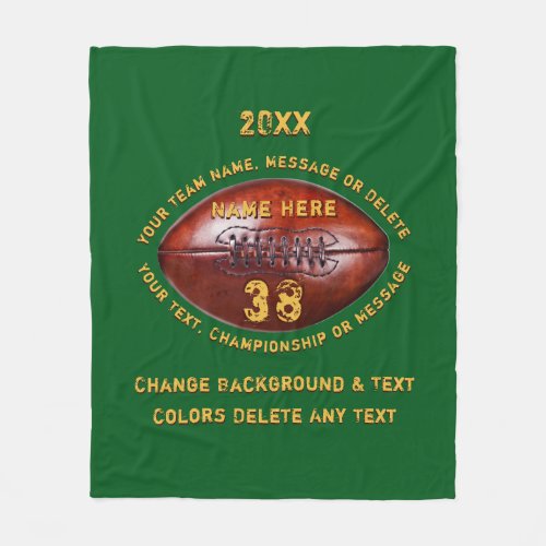 Customizable Senior Night Gifts for Football Fleece Blanket