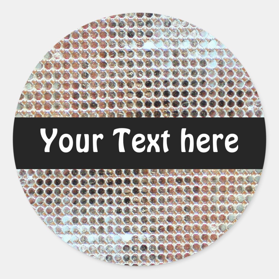 Customizable Sequin Sticker Zazzle