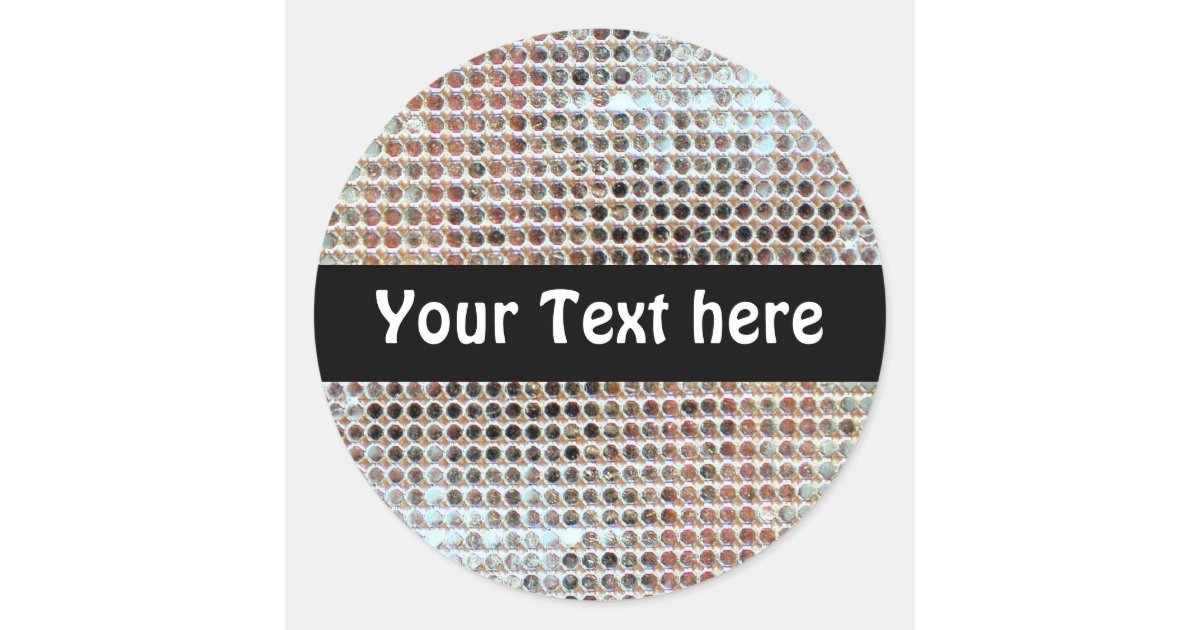 Customizable Sequin Sticker Zazzle