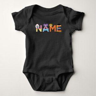 Customizable Sesame Street Alphabet Baby T-Shirt Bodysuit