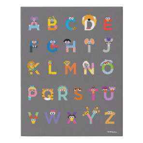 Customizable Sesame Street Alphabet Faux Canvas Print