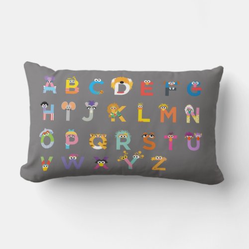 Customizable Sesame Street Alphabet Lumbar Pillow