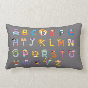 Customizable Sesame Street Alphabet Lumbar Pillow
