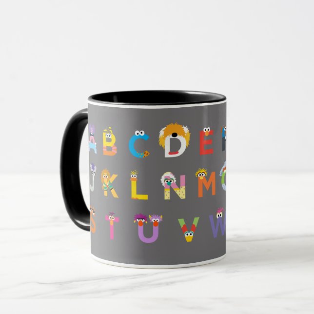 Customizable Sesame Street Alphabet Mug (Front Left)