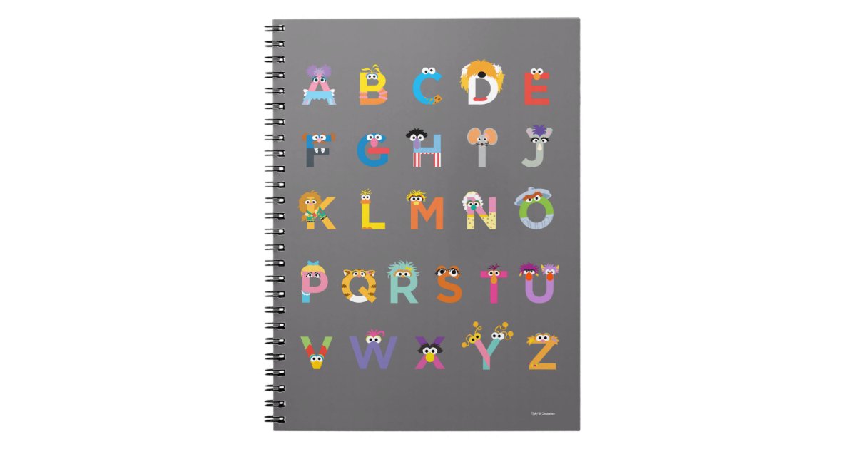 Customizable Sesame Street Alphabet Notebook | Zazzle