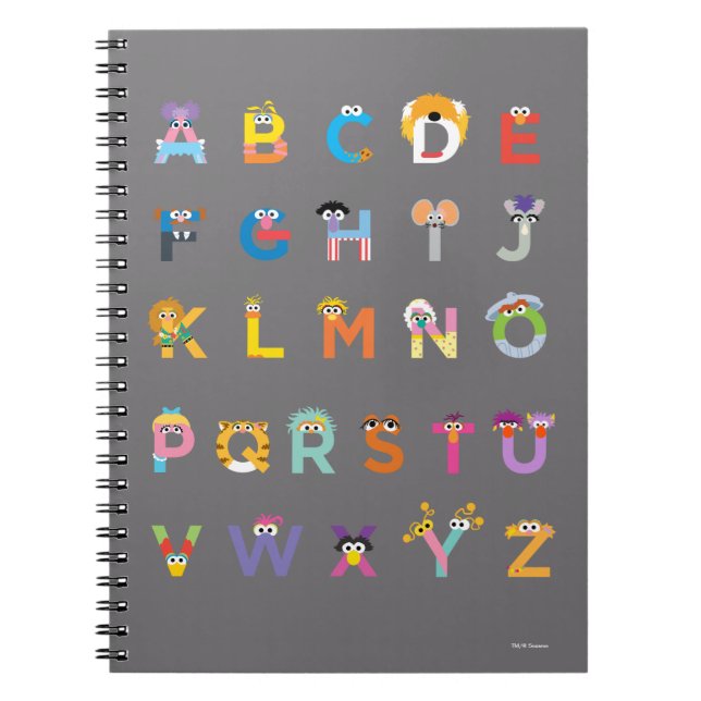 Customizable Sesame Street Alphabet Notebook (Front)