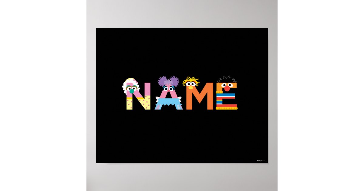 Customizable Sesame Street Alphabet Poster | Zazzle