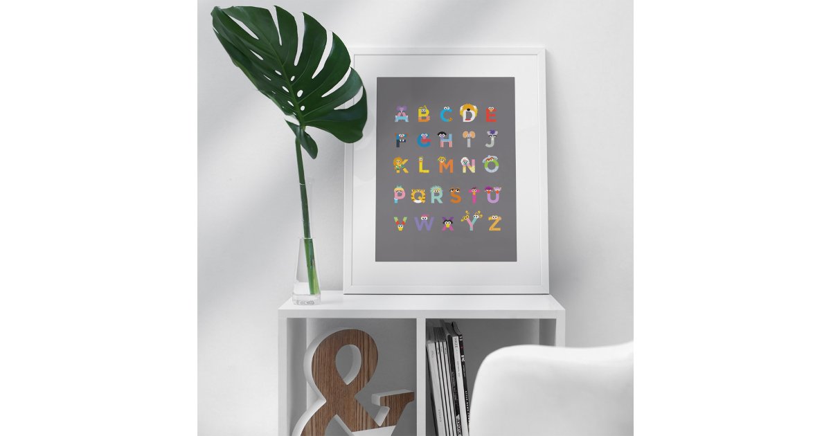 Customizable Sesame Street Alphabet Poster | Zazzle