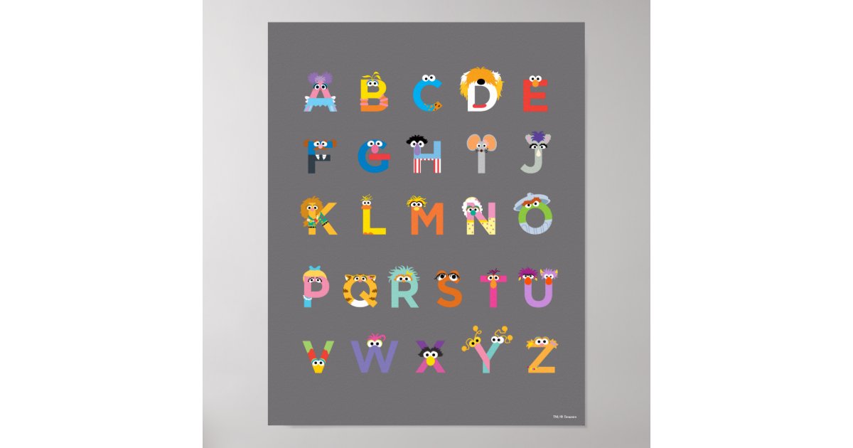Customizable Sesame Street Alphabet Poster | Zazzle.com