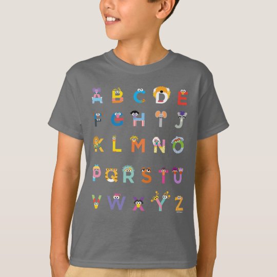 Customizable Sesame Street Alphabet T-Shirt | Zazzle.com
