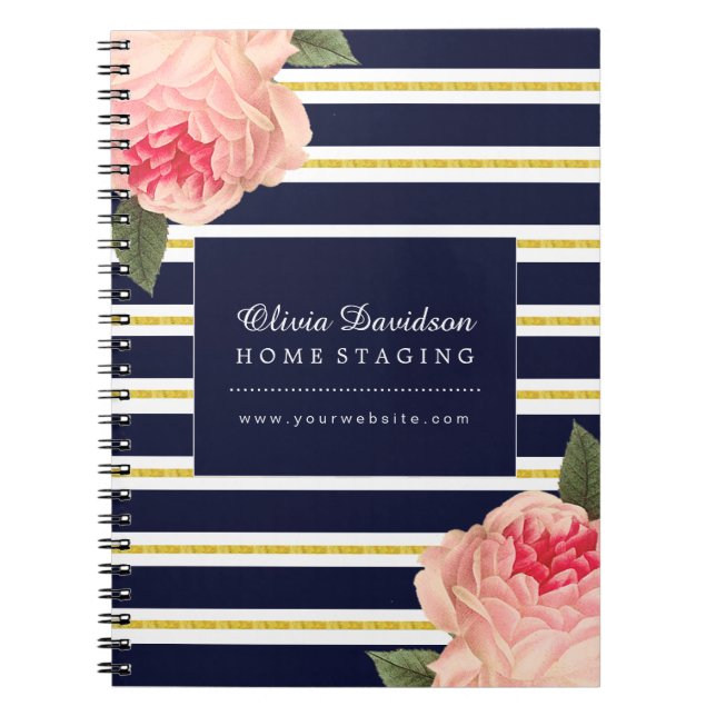 Customizable Shabby Chic Designer Note Book (Front)