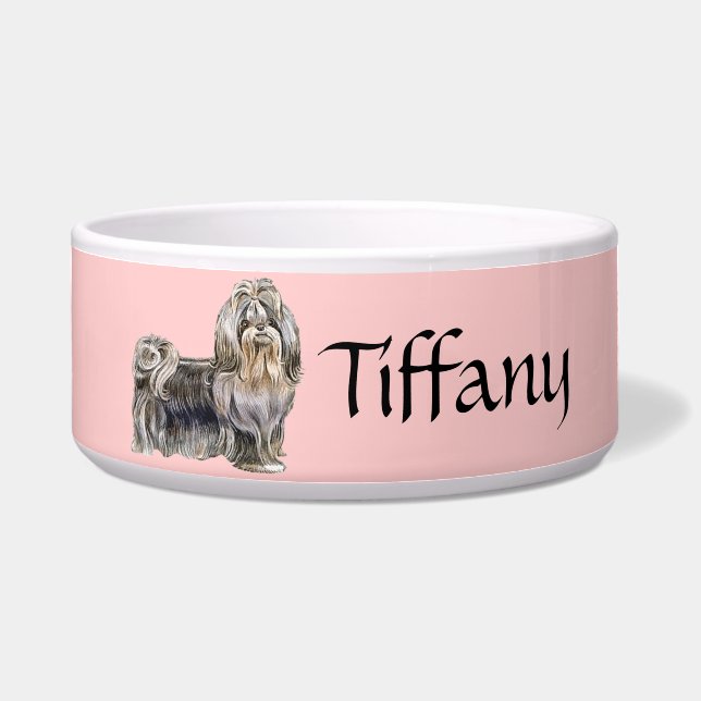 Customizable Shih Tzu Dog Bowl (Front)
