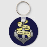Customizable Ship Captain Your Name Anchor Keychain at Zazzle