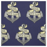 Customizable Ship Captain Your Name Anchor Novelty Fabric