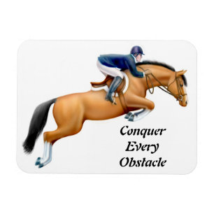 Customizable Show Jumper Equestrian Horse Premium Magnet