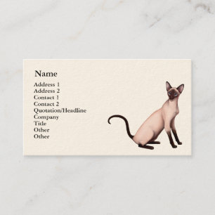 Customizable Siamese Cat Lovers Business Card