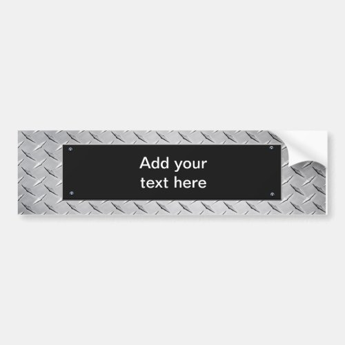 Customizable  Sign _ Sheet Metal  Black Plaque Bumper Sticker