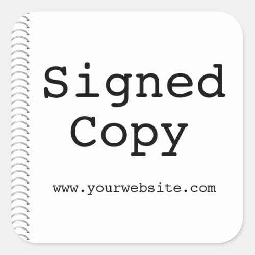 Customizable Signed Copy Author Stickers for Books