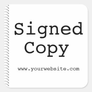 Customizable Signed Copy Author Stickers for Books