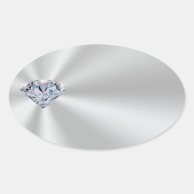 Customizable Silver Colored Diamond Stickers (Front)