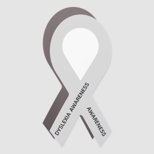 Customizable Silver Ribbon Awareness Car Magnet