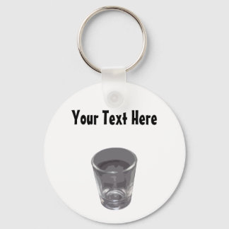 Customizable Silver Shot Glass Keychain