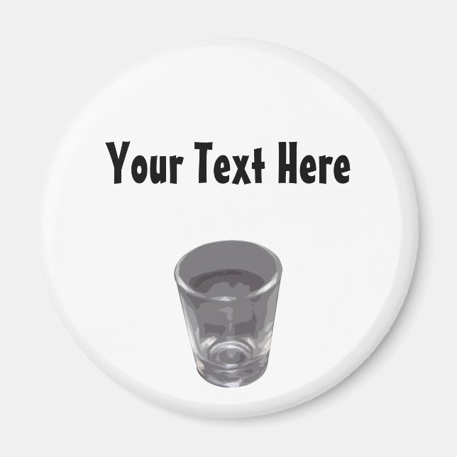 Customizable Silver Shot Glass Magnet (Front)
