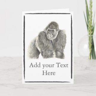 Customizable Silverback Gorilla Card