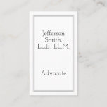 [ Thumbnail: Customizable & Simple Advocate Business Card ]